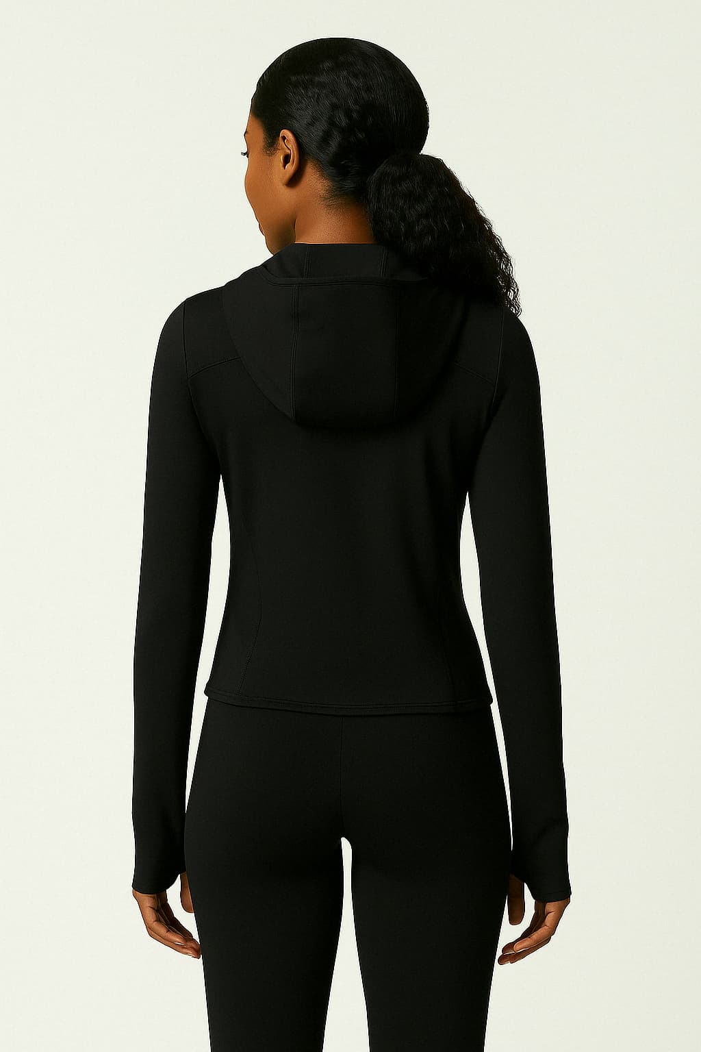 Athleia - SlimFit Zip Hoodie - Black - VECTOR SPORTSWEAR