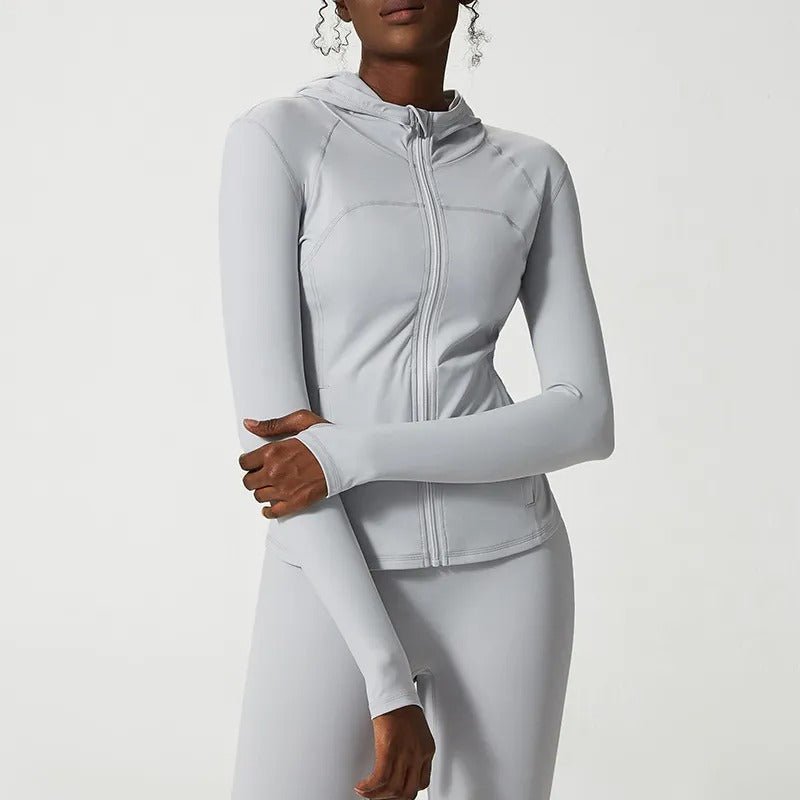 Athleia - SlimFit Zip Hoodie - Ice Gray - VECTOR SPORTSWEAR