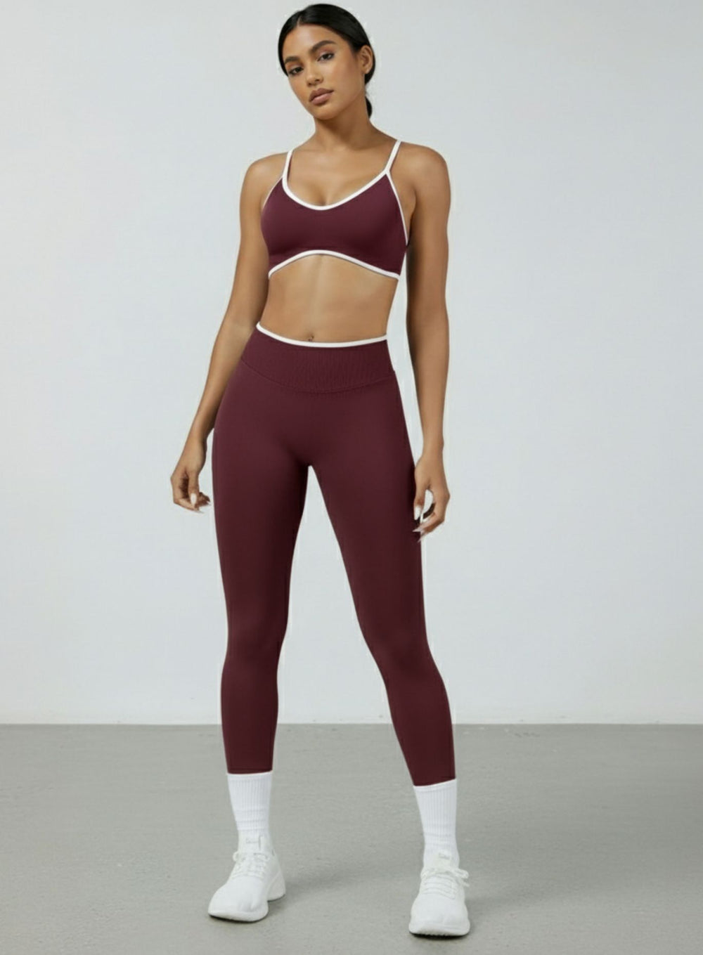 Athletica Sports Bra - Maroon - VECTOR SPORTSWEAR
