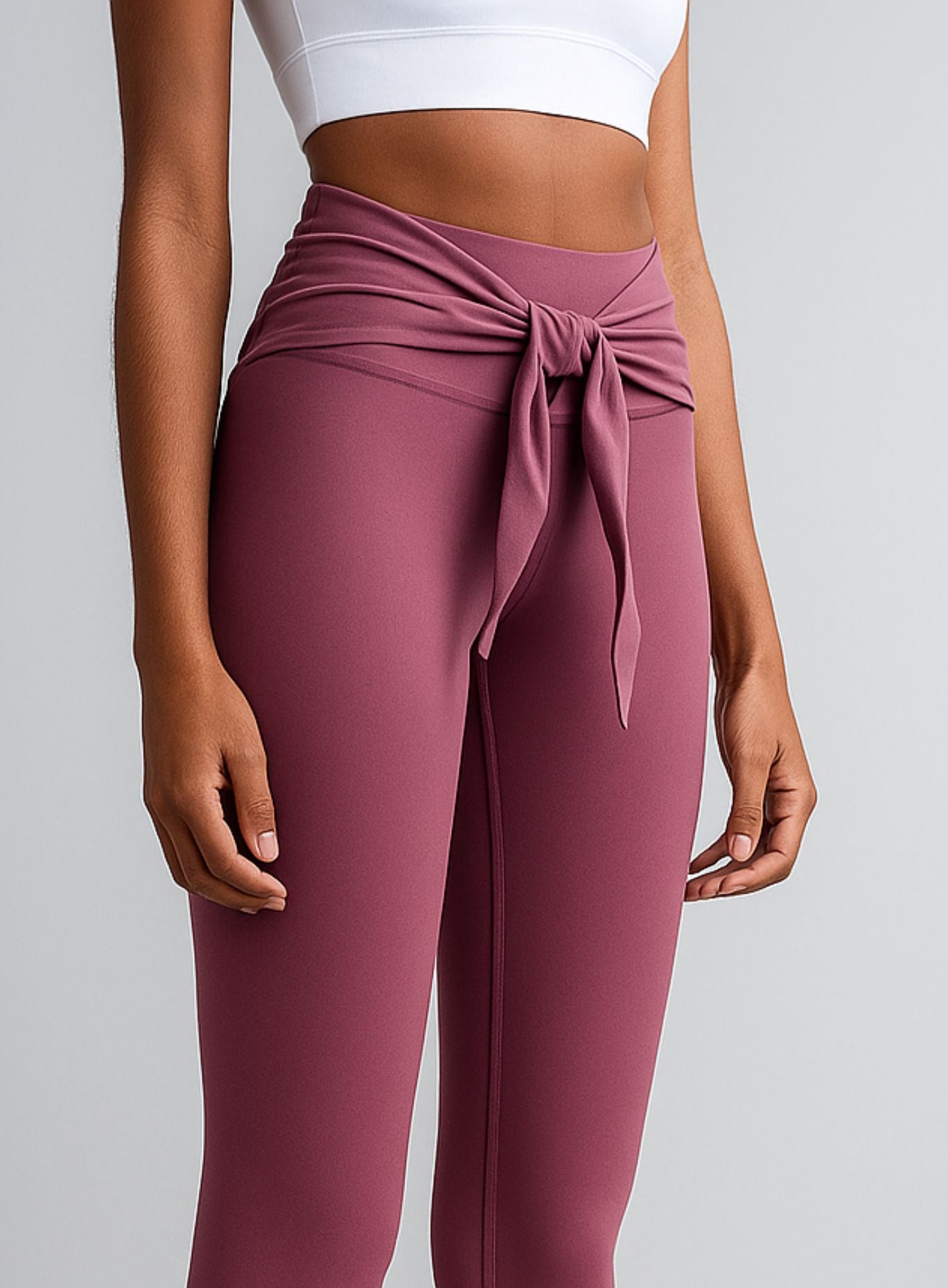 Bandage Fitness Legging - Rose Red
