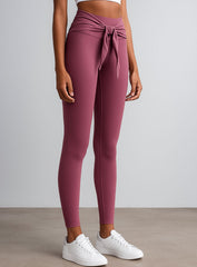 Bandage Fitness Legging - Rose Red