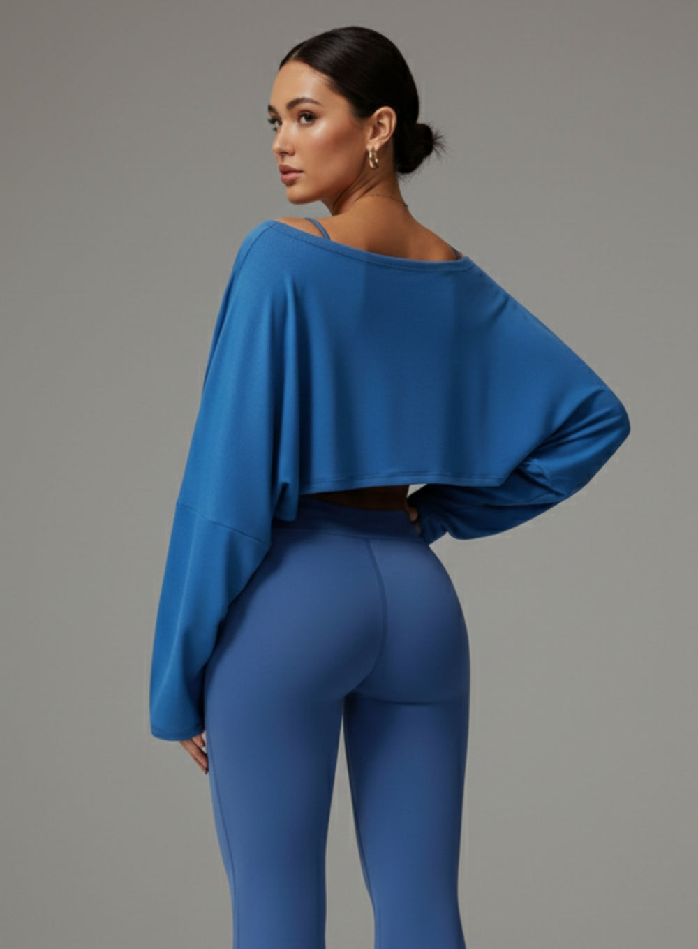 Batwing Long Sleeve Top - Night Sky Blue - VECTOR SPORTSWEAR