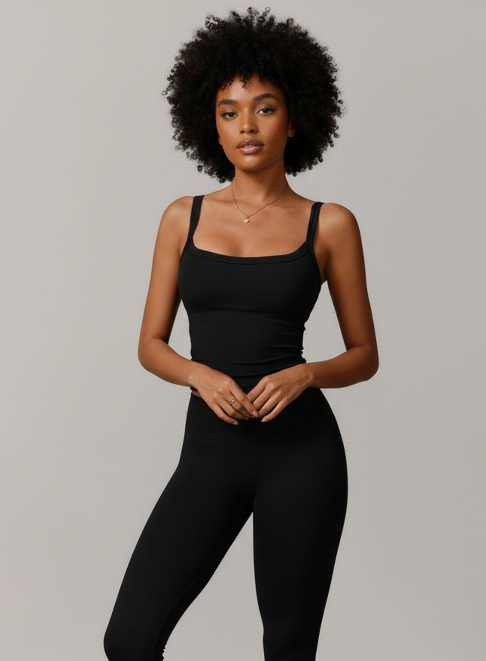 Brushed Square - Neck Tank - Black - VECTOR SPORTSWEAR