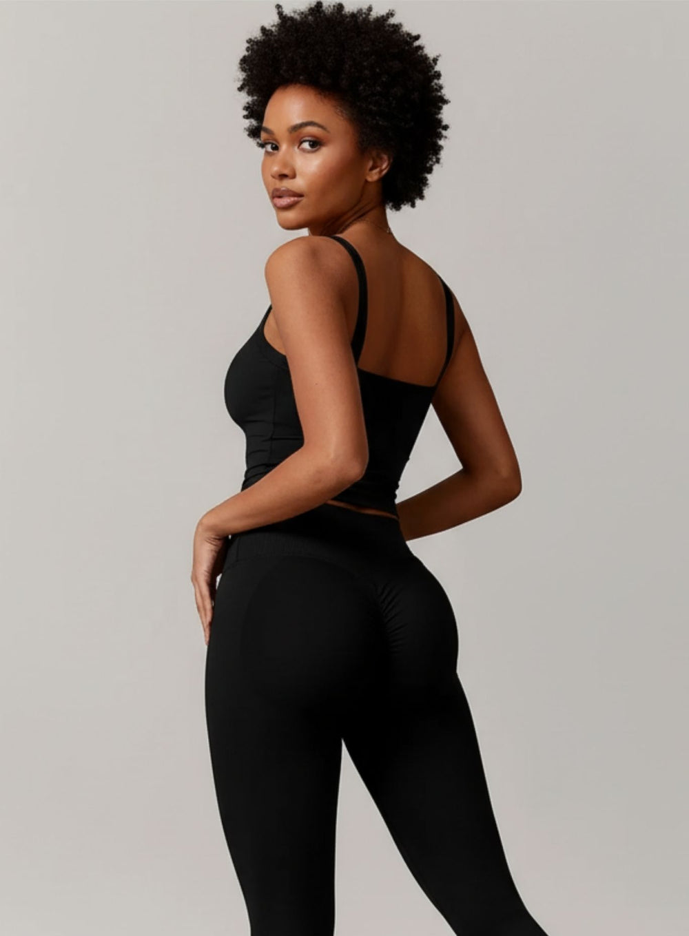 Brushed Square - Neck Tank - Black - VECTOR SPORTSWEAR