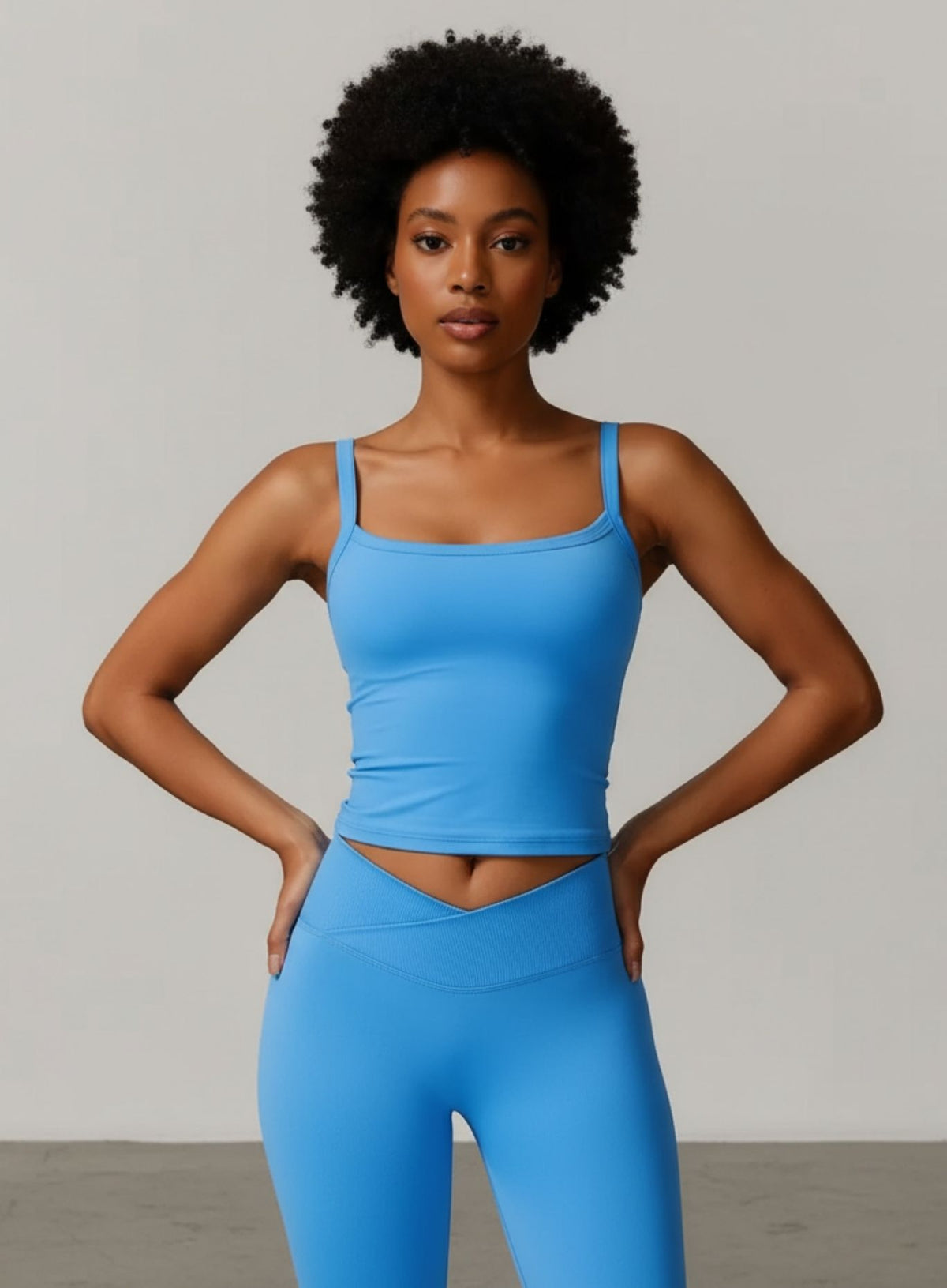 Brushed Square - Neck Tank - Dream Blue - VECTOR SPORTSWEAR Main image