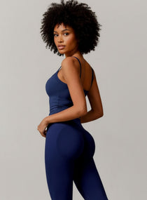 Brushed Square - Neck Tank - Navy Blue - VECTOR SPORTSWEAR