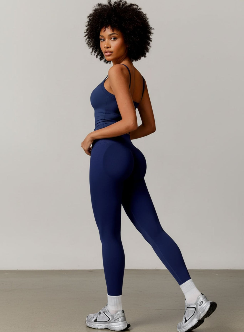 Brushed Square - Neck Tank - Navy Blue - VECTOR SPORTSWEAR