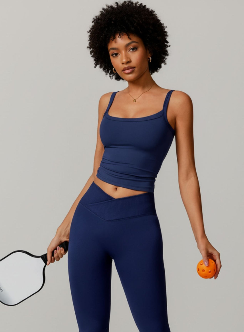 Brushed Square - Neck Tank - Navy Blue - VECTOR SPORTSWEAR