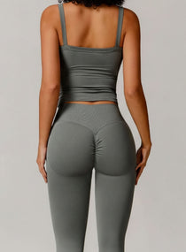 Brushed Square - Neck Tank - Olive Slate - VECTOR SPORTSWEAR