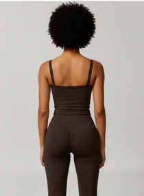 Brushed Square - Neck Tank - Brown - VECTOR SPORTSWEAR