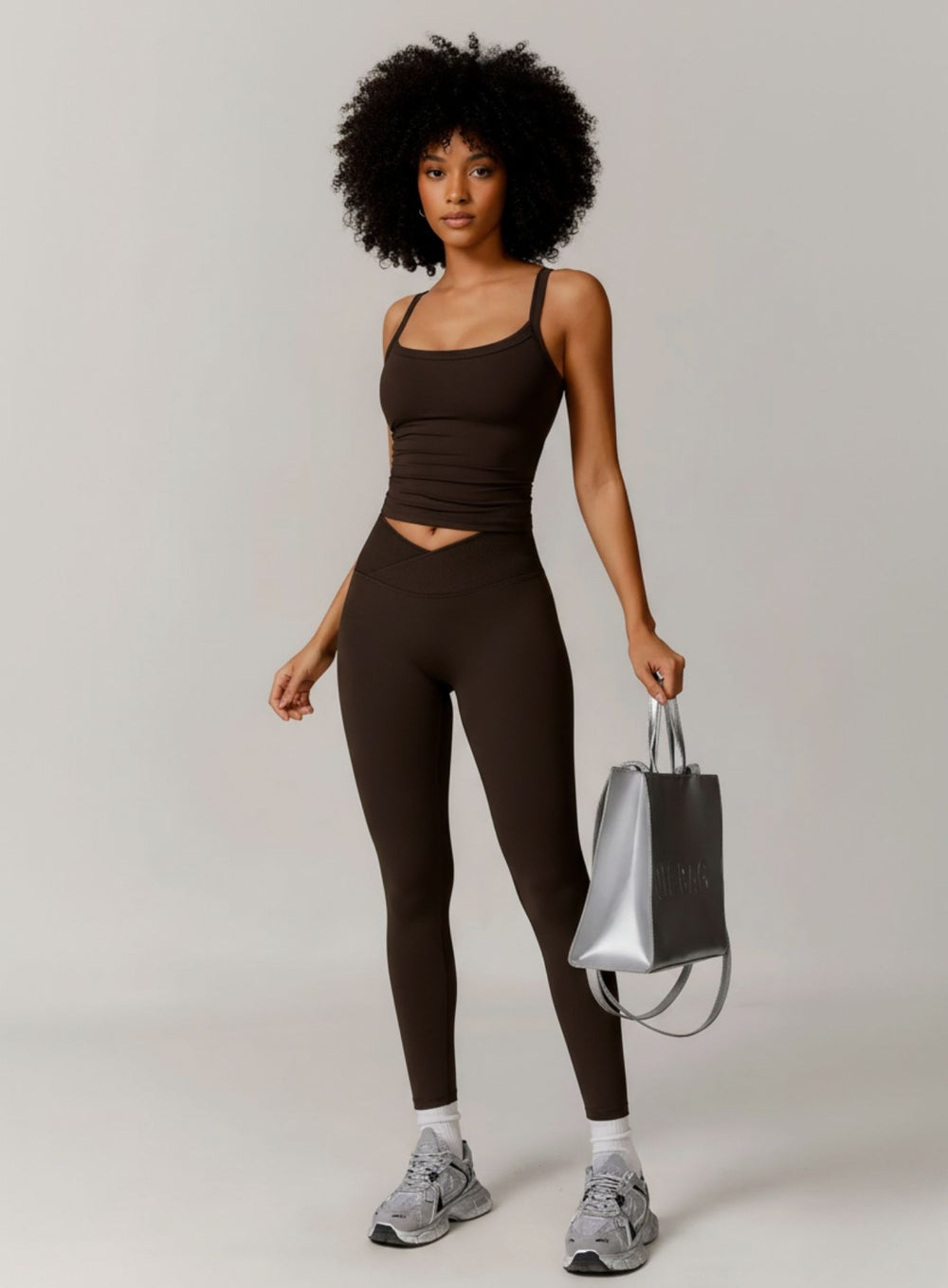 Brushed Square - Neck Tank - Brown - VECTOR SPORTSWEAR