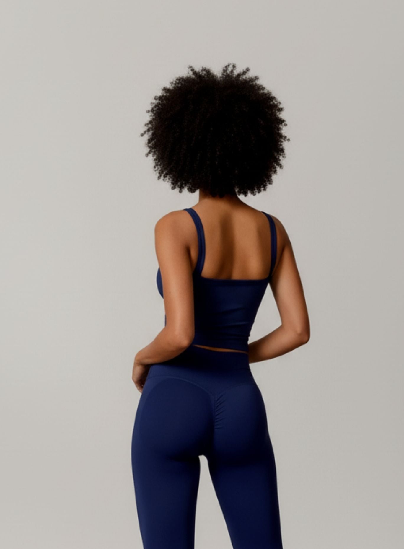 Brushed Square-Neck Tank - Navy Blue Secondary image