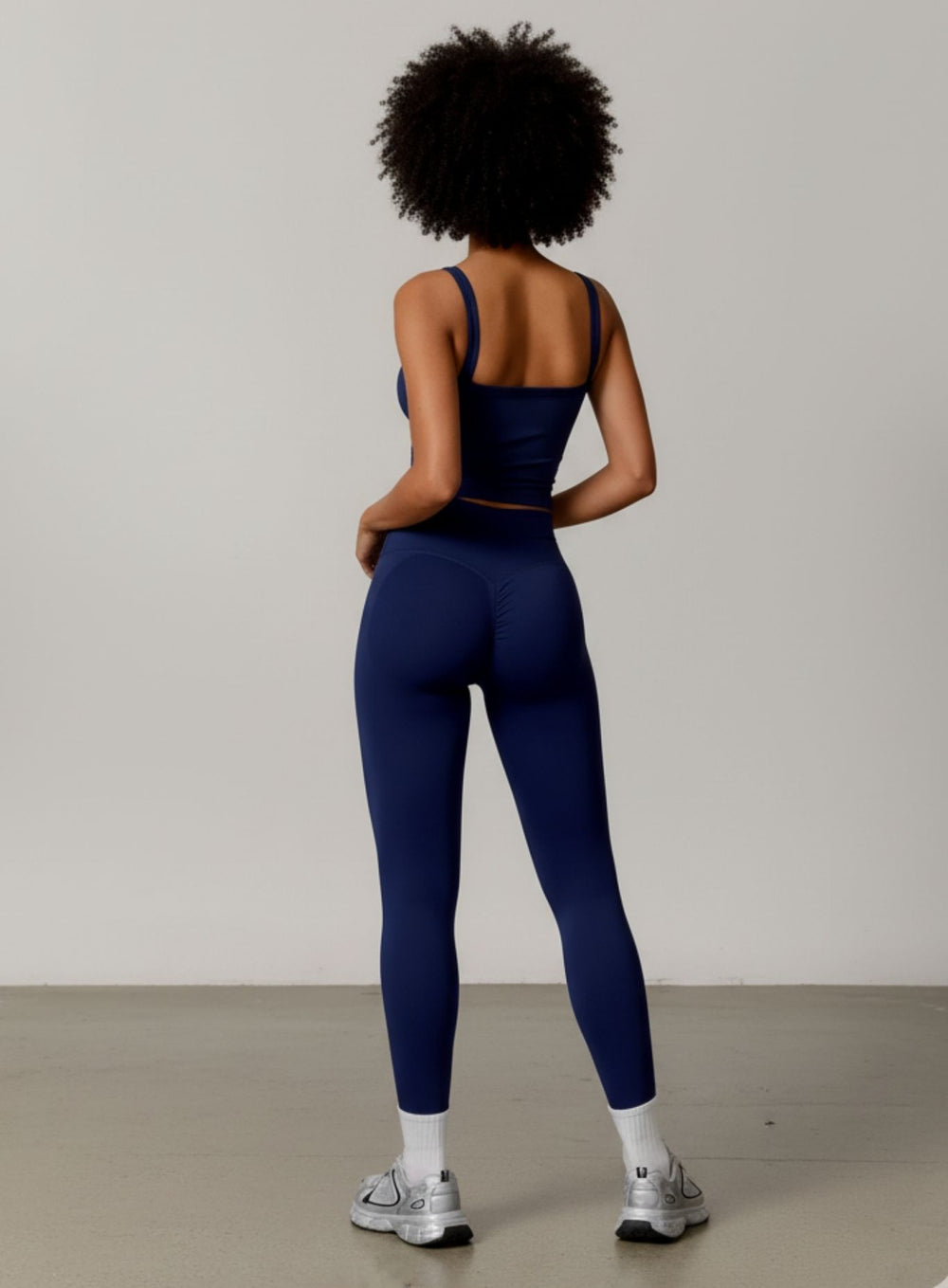 Brushed Square - Neck Tank - Navy Blue - VECTOR SPORTSWEAR