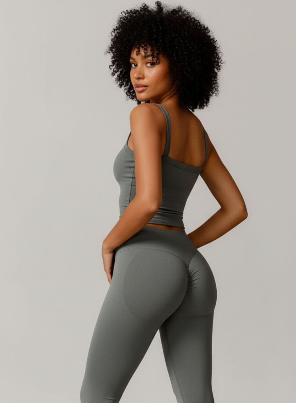 Brushed Square - Neck Tank - Olive Slate - VECTOR SPORTSWEAR