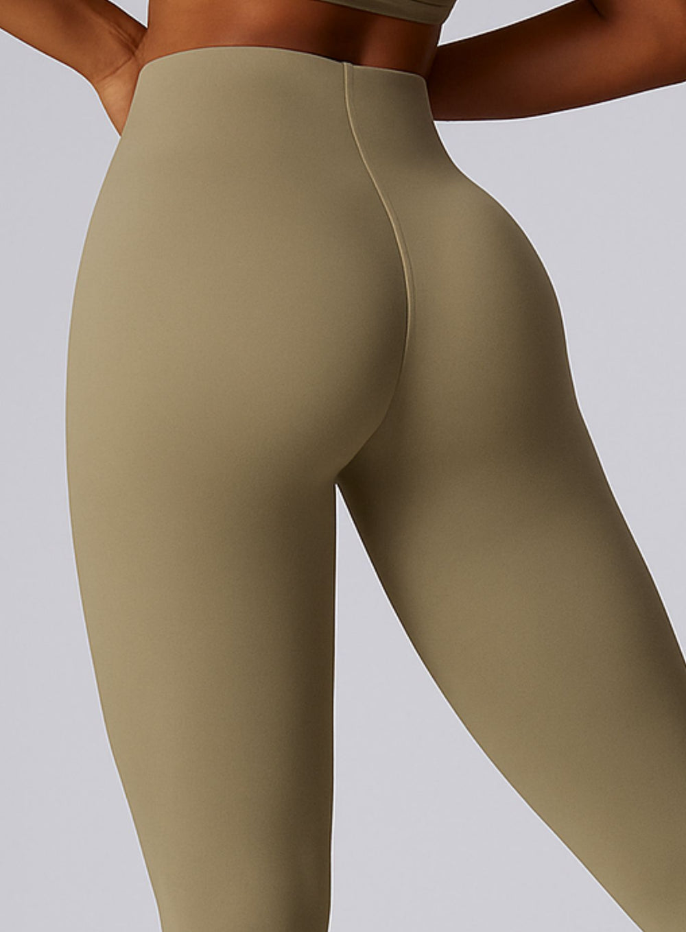 COREFLOW - Seamless Waist Leggings - Khaki - VECTOR SPORTSWEAR
