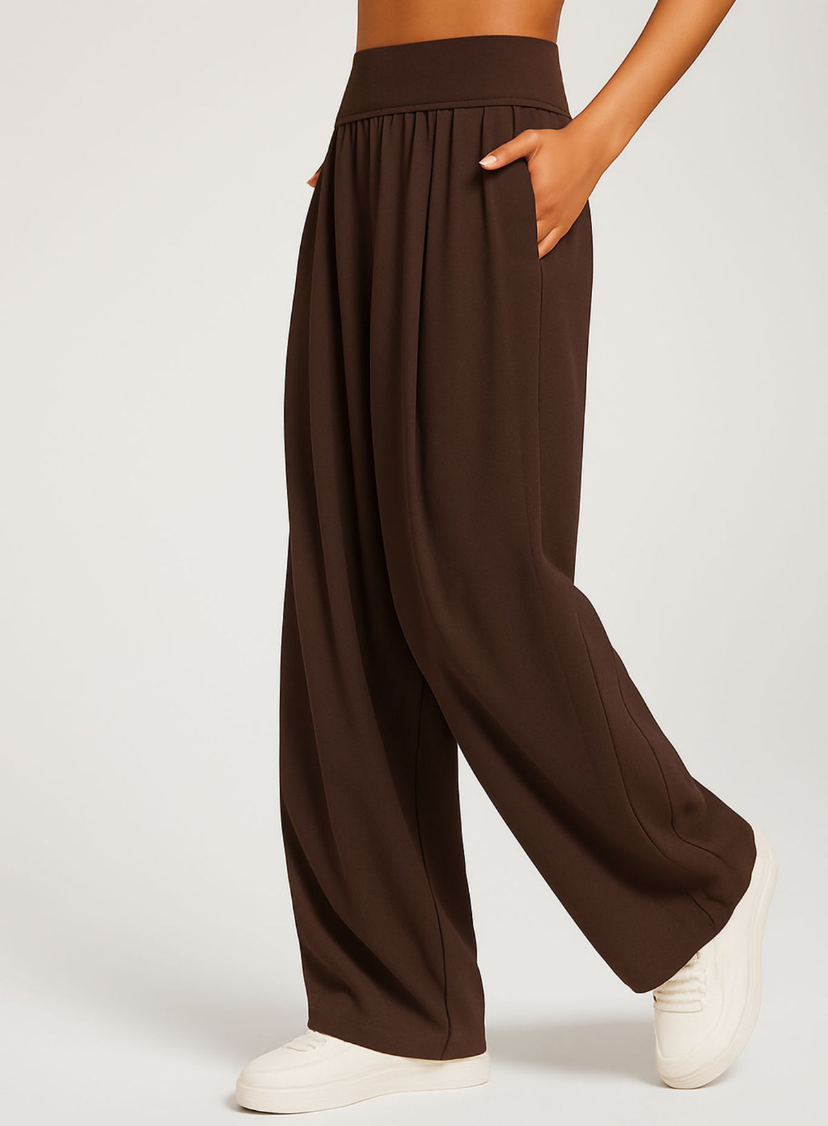 CloudDrape Activewear Pants - Mahogany