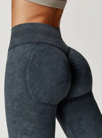 CloudSculpt Seamless Leggings - Stone Washed Black - VECTOR SPORTSWEAR