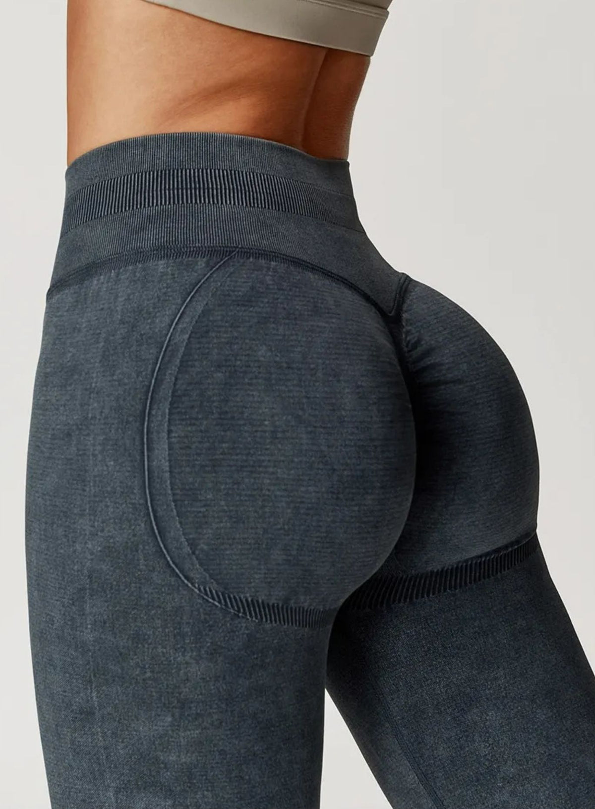 CloudSculpt Seamless Leggings - Stone Washed Black - VECTOR SPORTSWEAR