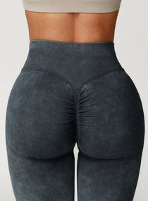 CloudSculpt Seamless Leggings - Stone Washed Black - VECTOR SPORTSWEAR