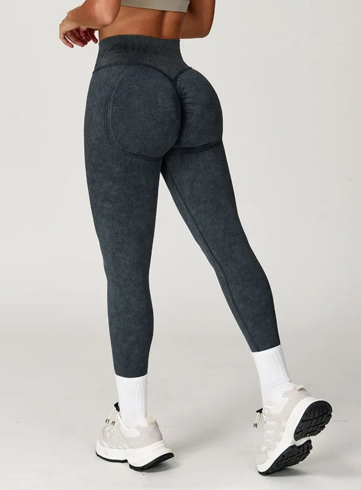 CloudSculpt Seamless Leggings - Stone Washed Black - VECTOR SPORTSWEAR Main image