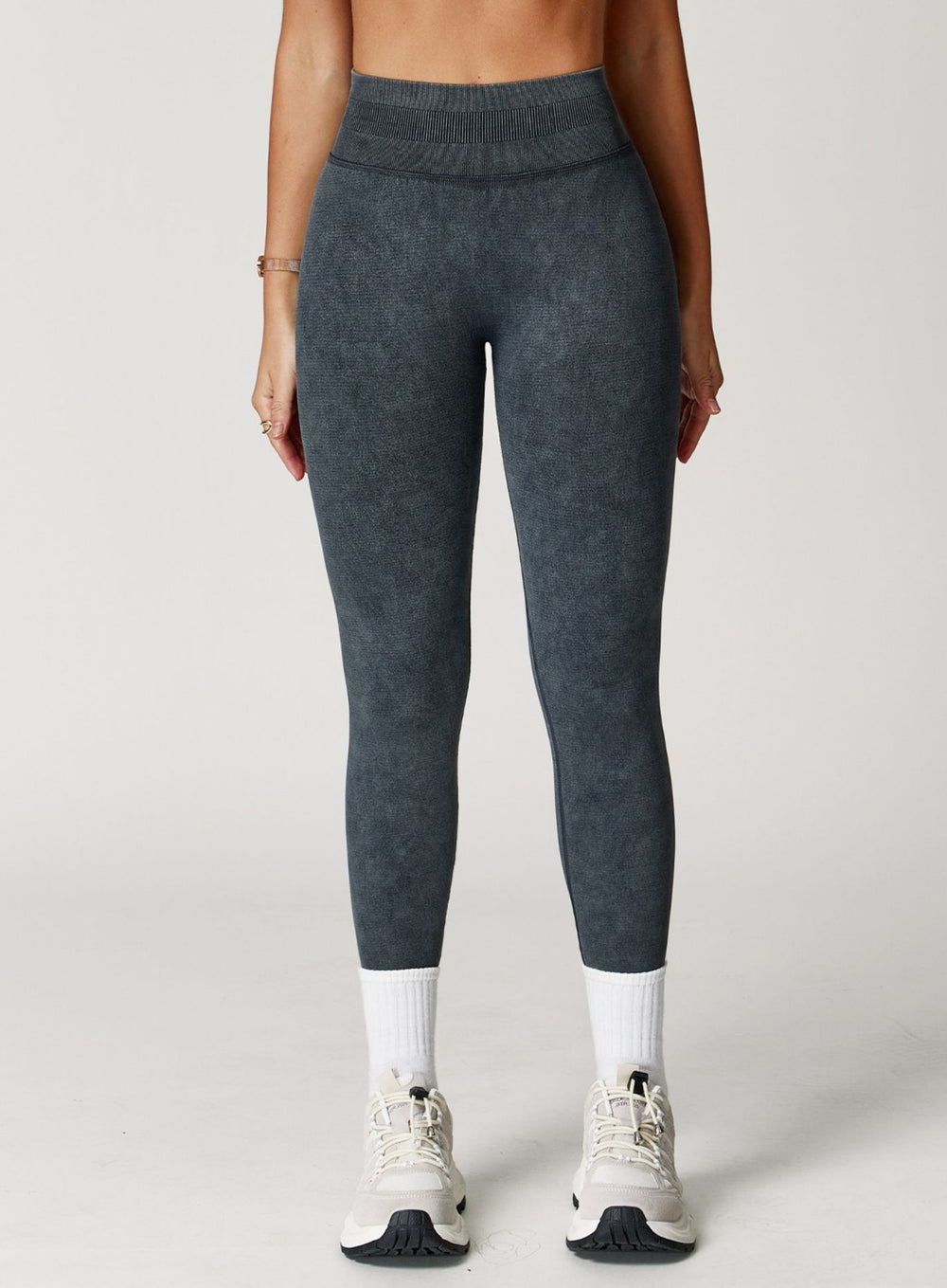 CloudSculpt Seamless Leggings - Stone Washed Black - VECTOR SPORTSWEAR