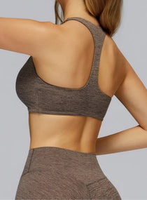 Women’s brushed seamless high-support sports bra with soft sculpt fit and ribbed underband | Vectorsportswear