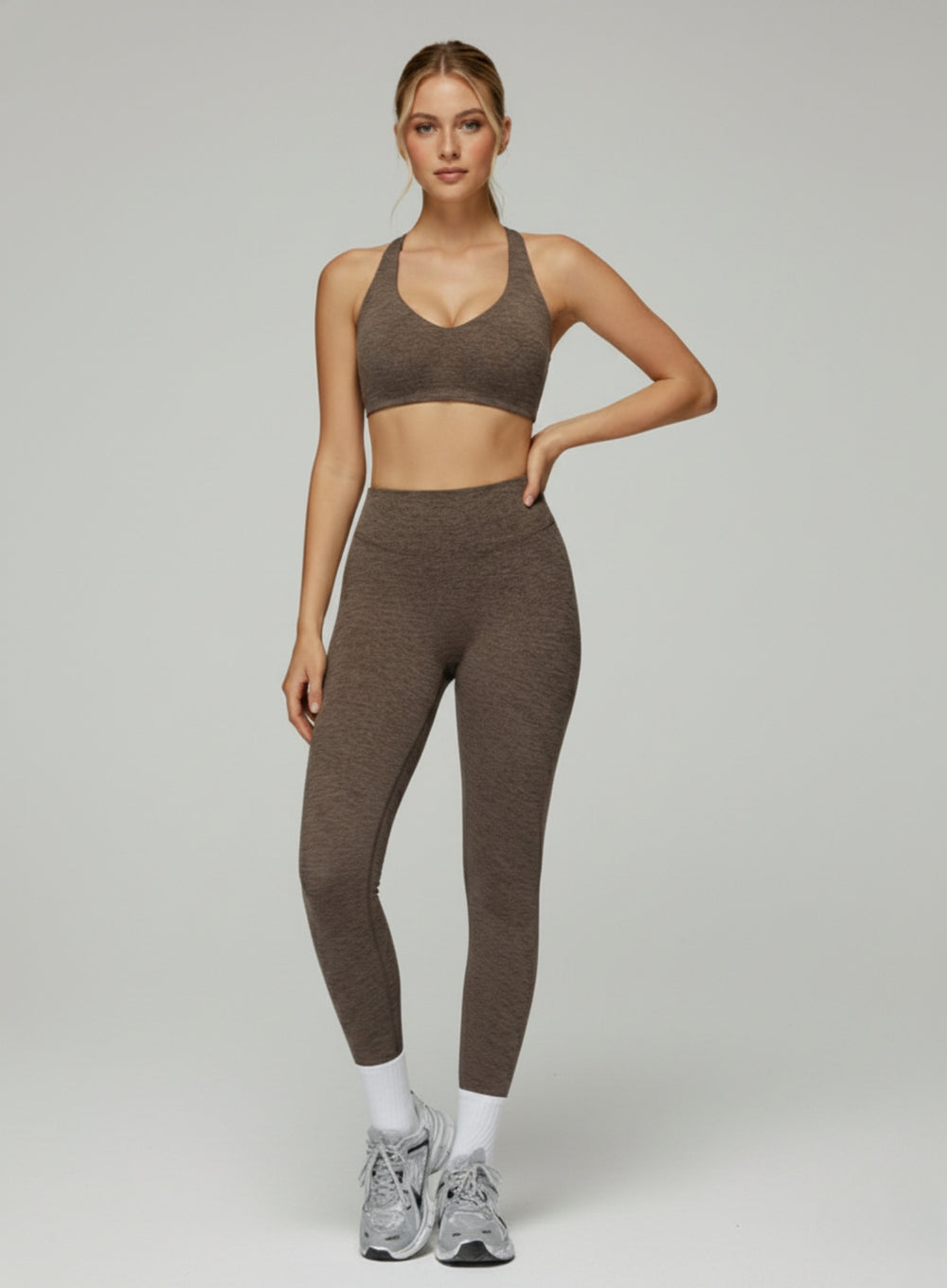 Women’s brushed seamless high-support sports bra with soft sculpt fit and ribbed underband | Vectorsportswear