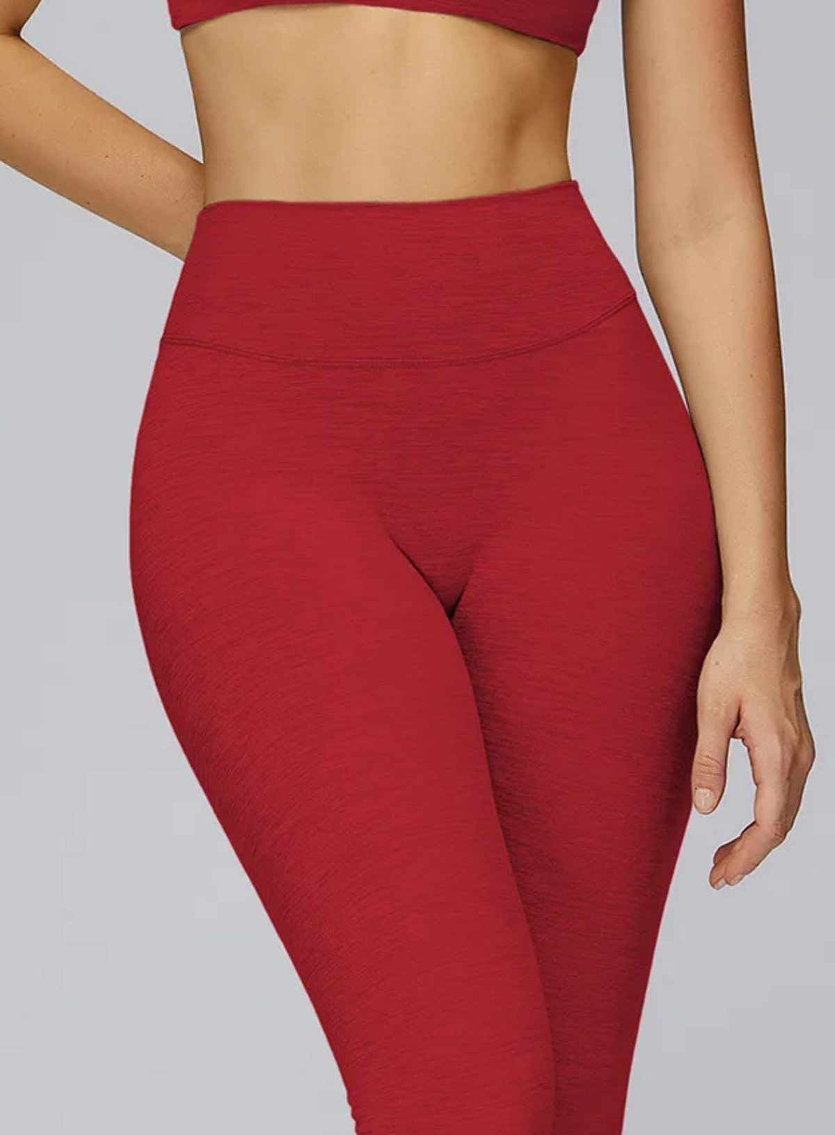 Athletic model in seamless brushed high-waist sculpt leggings, peach-lift and sweat-wicking | Vector Sportswear