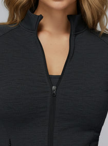 Women’s Seamless Brushed Zip Workout Top | CloudSense Performance Wear | Vectorsportswear