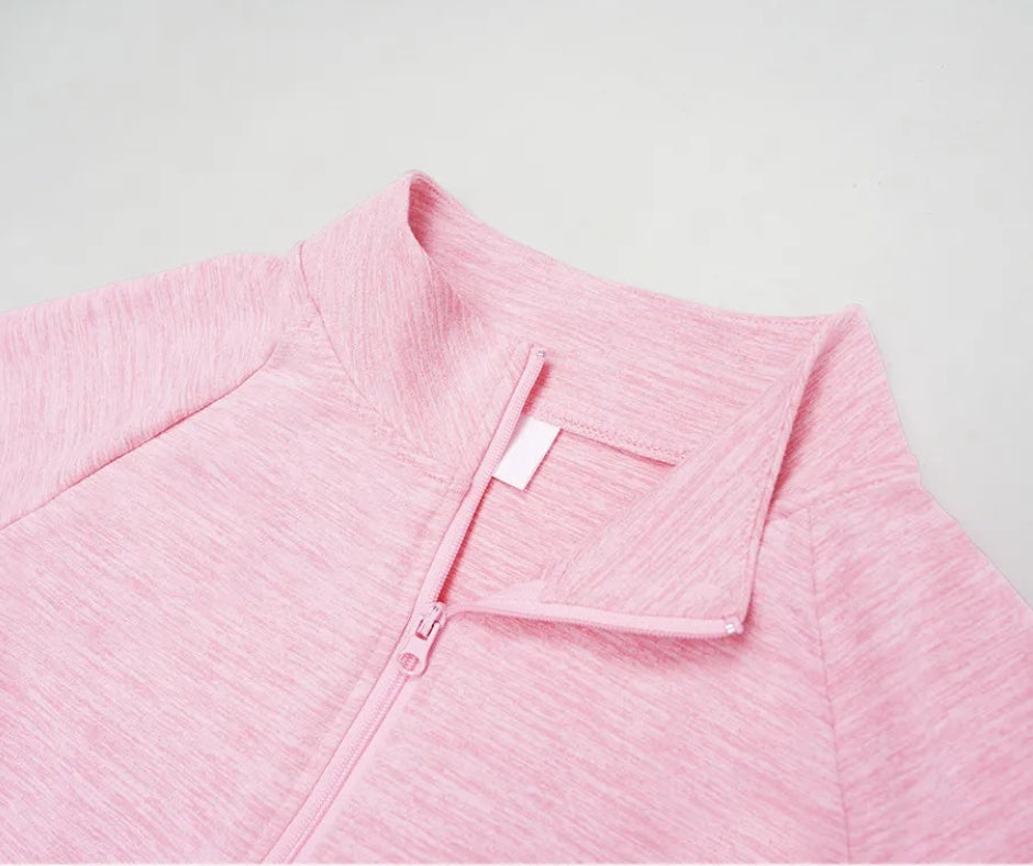 Women’s Seamless Brushed Zip Workout Top | CloudSense Performance Wear