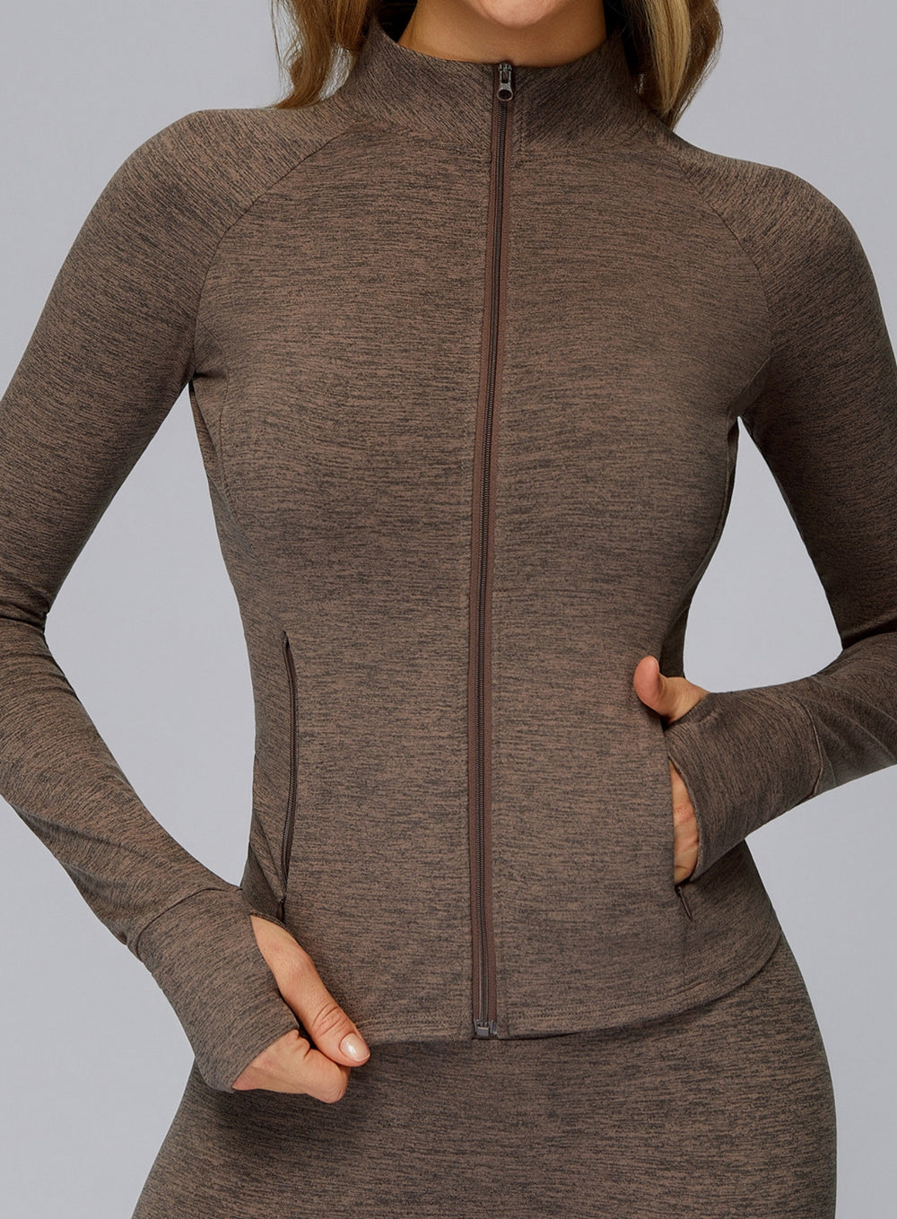 CloudSense Seamless Zip Top | Women’s Brushed Sculpt Fitness Jacket | Vectorsportswear