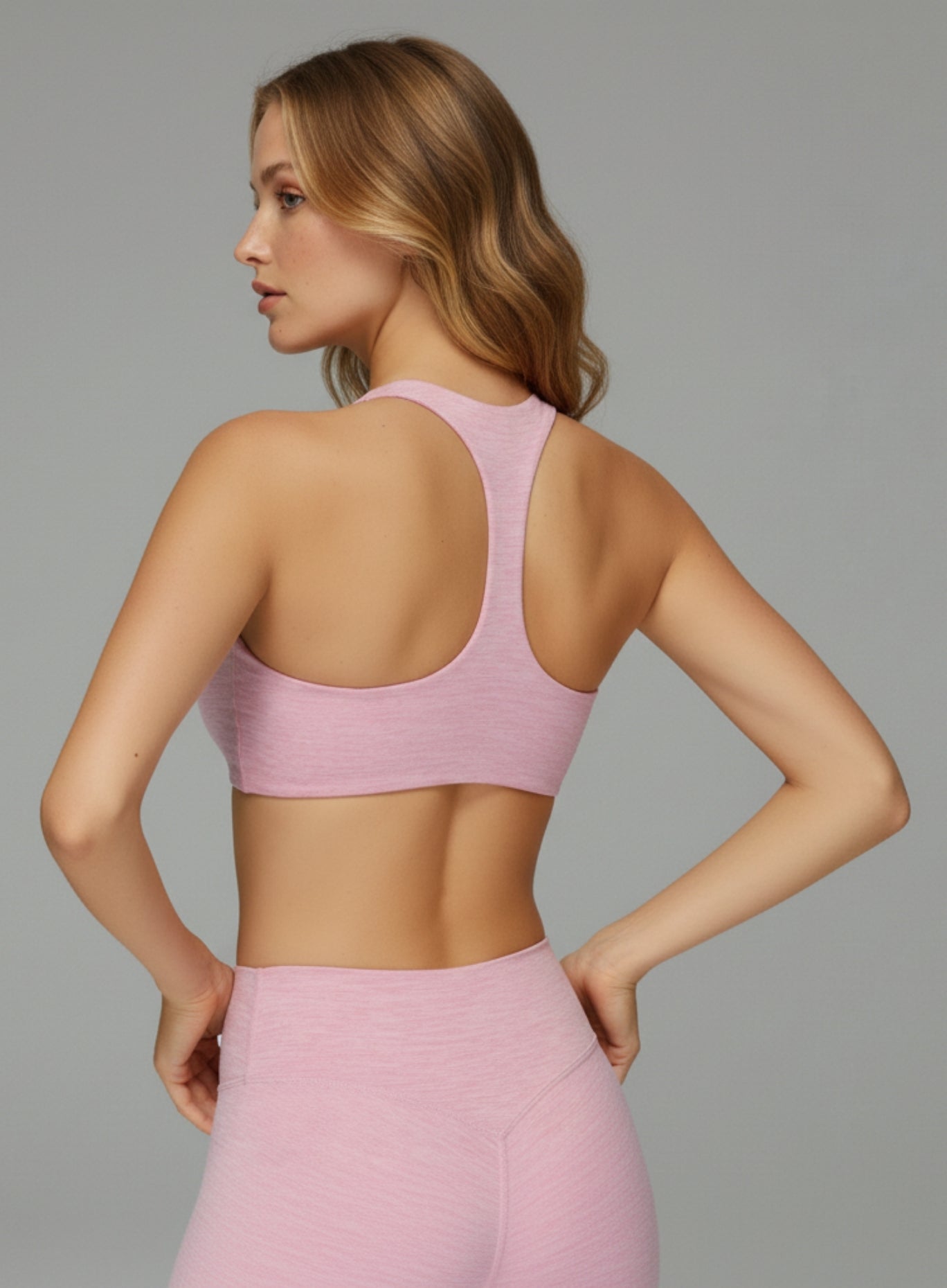 CloudSense Brushed Seamless high-support sports bra on model, designed for gym and yoga | Vector Sportswear