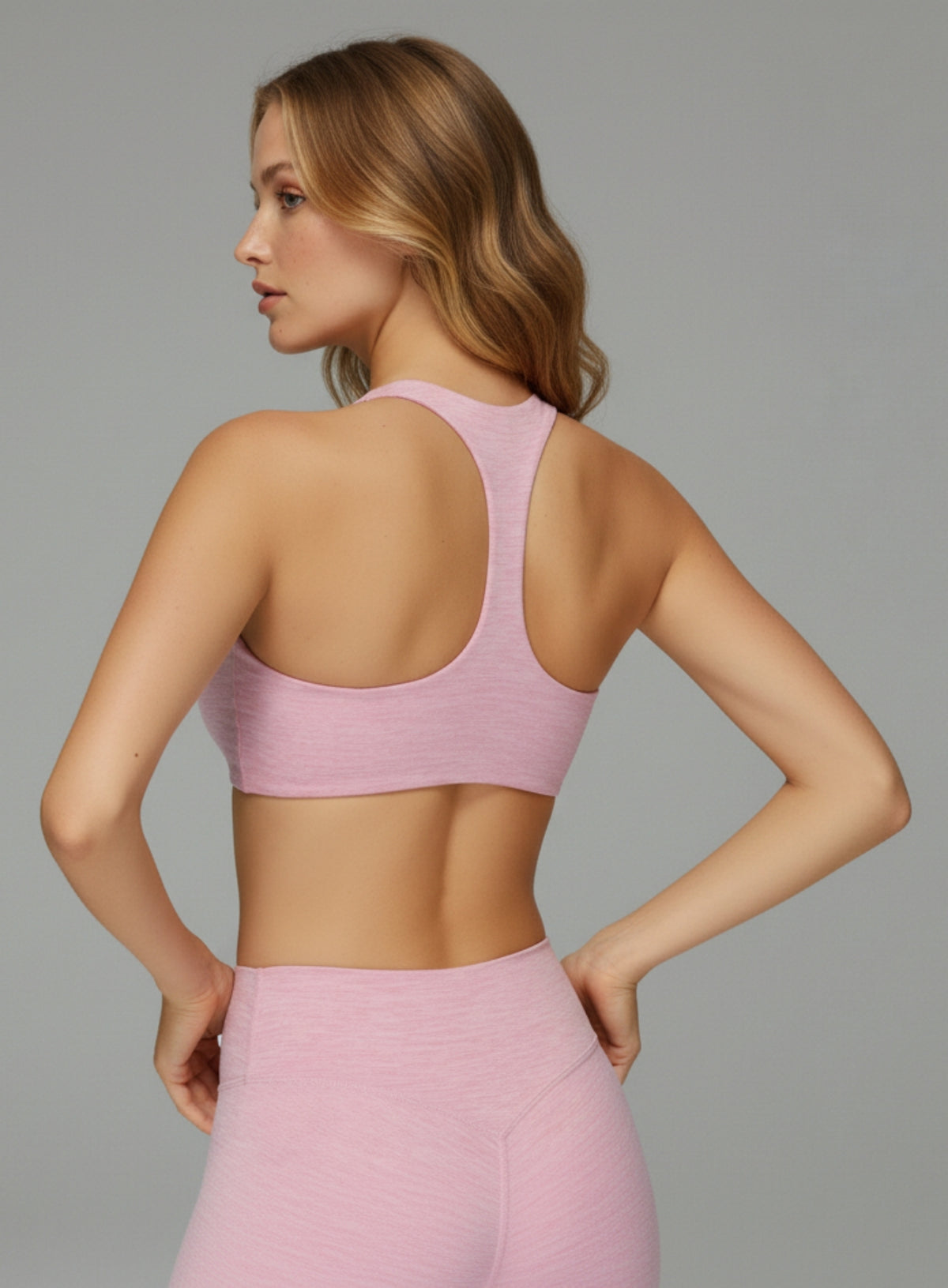CloudSense Brushed Seamless high-support sports bra on model, designed for gym and yoga | Vector Sportswear