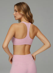 CloudSense Brushed Seamless high-support sports bra on model, designed for gym and yoga | Vector Sportswear