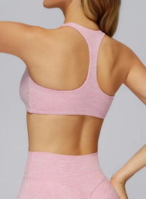 Women’s brushed seamless high-support sports bra with soft sculpt fit and ribbed underband | Vector Sportswear