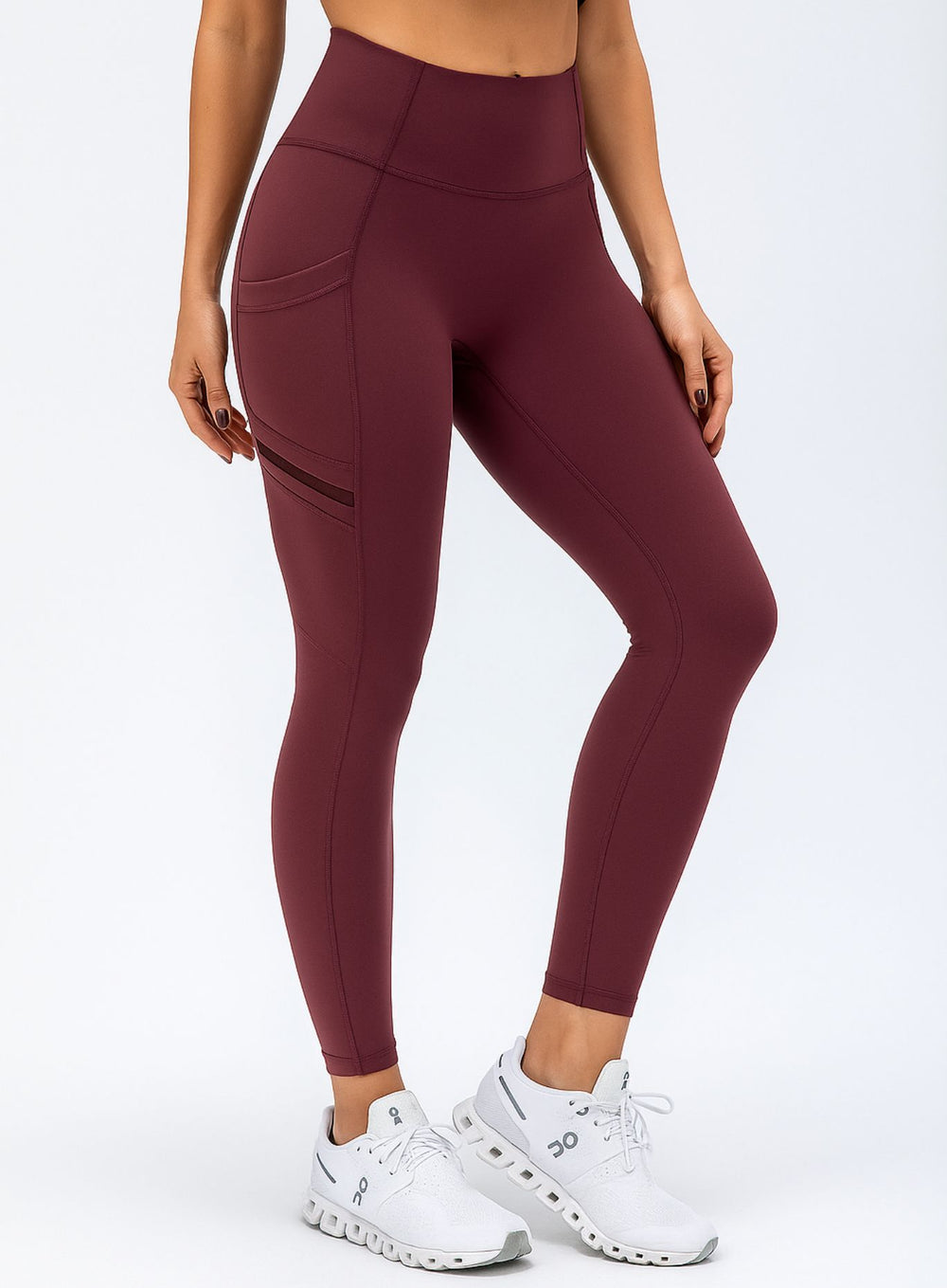 CloudSoft Pocket Legging - Crimson Clay - VECTOR SPORTSWEAR