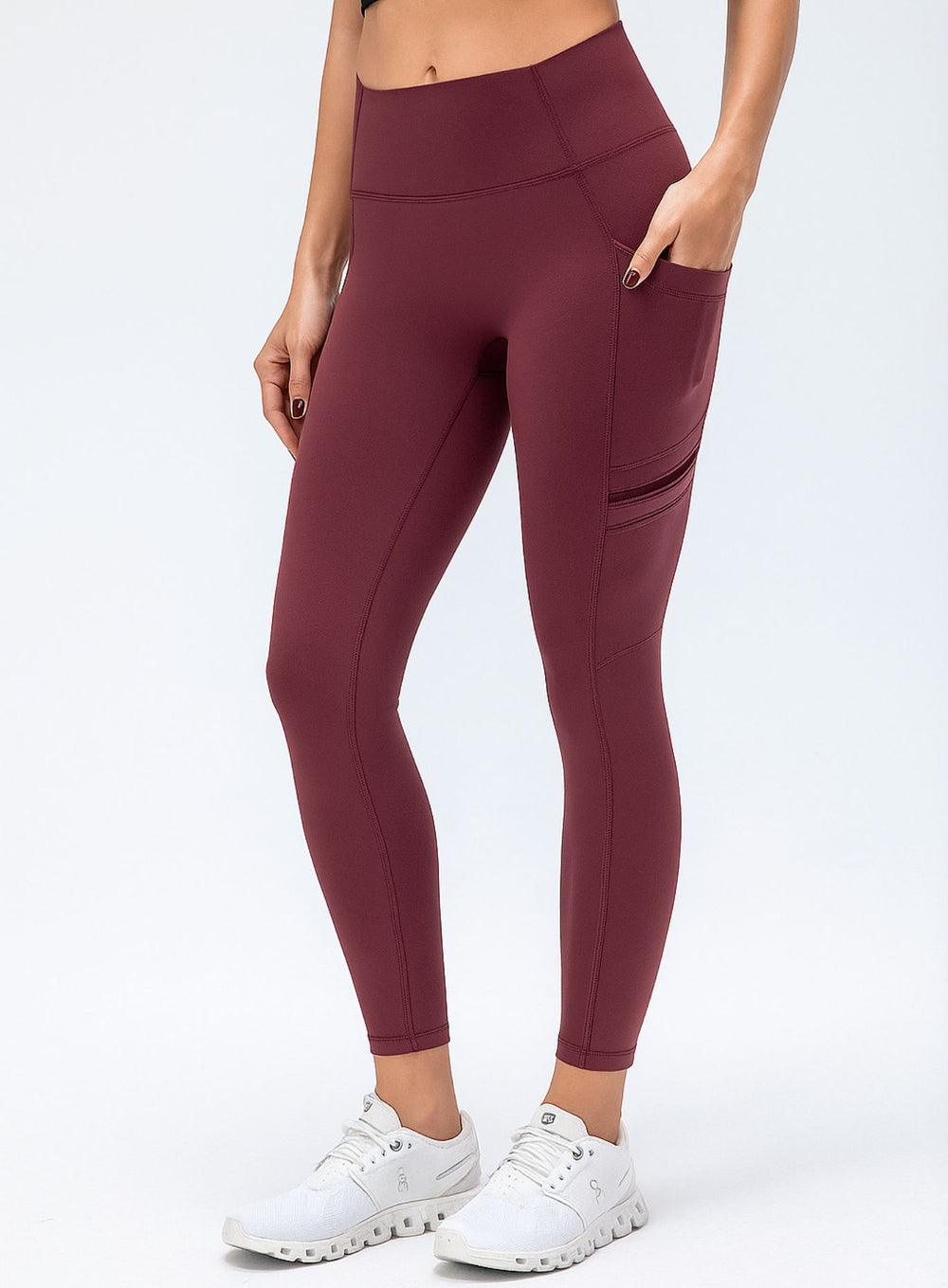 CloudSoft Pocket Legging - Crimson Clay - VECTOR SPORTSWEAR