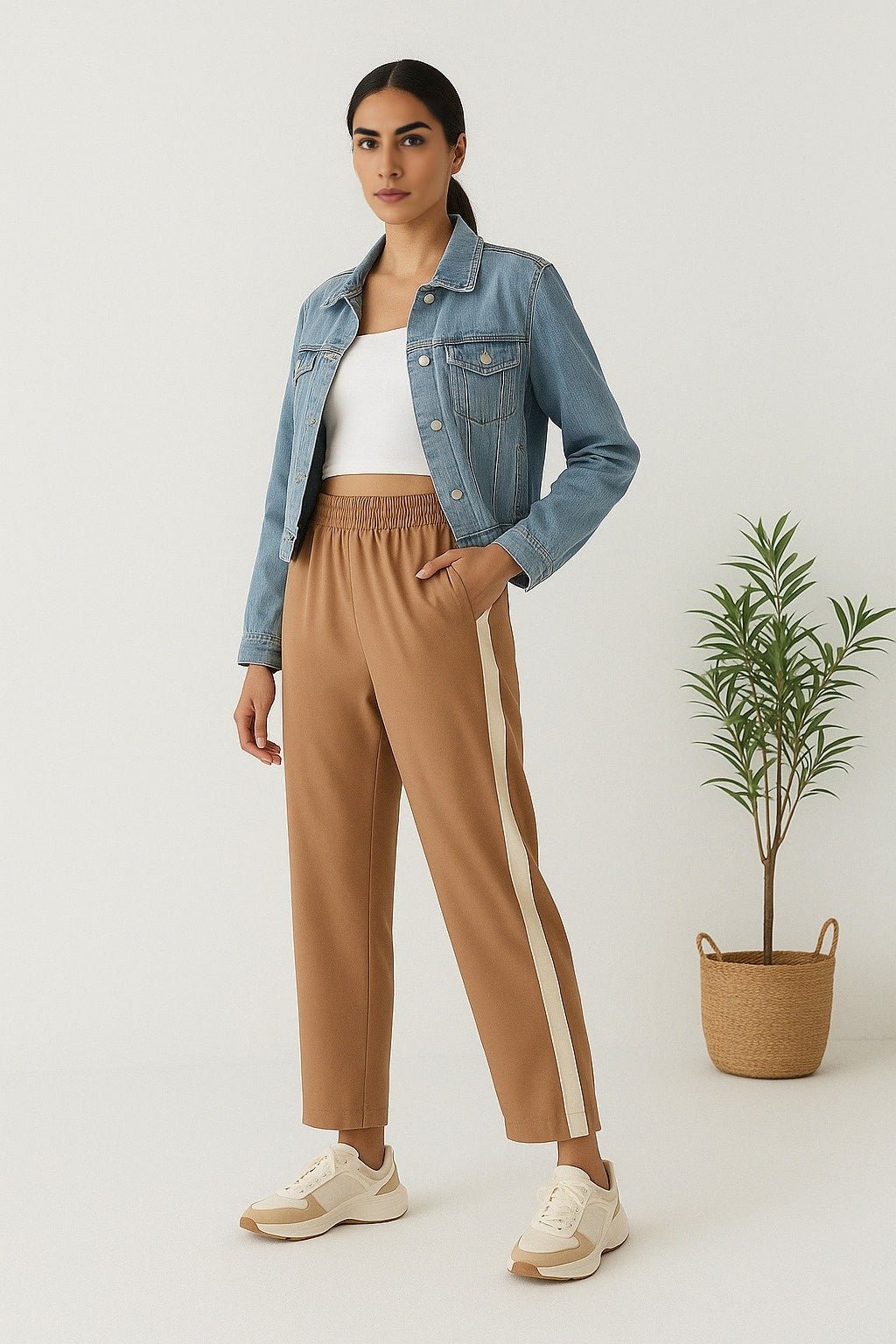 ComfiCore - Wide2Tight Active Pants - Macchiato And Gravel - VECTOR SPORTSWEAR