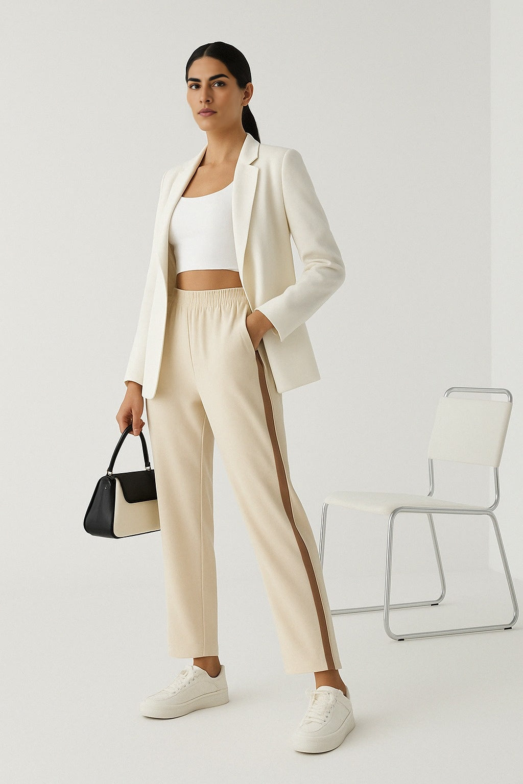 ComfiCore - Wide2Tight Active Pants - Gravel And Macchiato