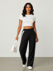 ComfiCore - Wide Leg Lounge Pant - Black - VECTOR SPORTSWEAR