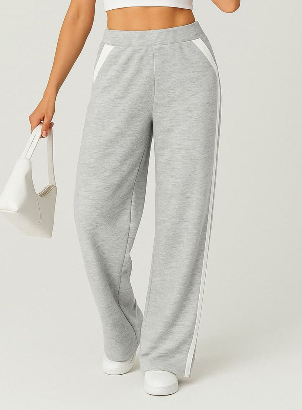 ComfiCore - Wide Leg Lounge Pant - Light Grey - VECTOR SPORTSWEAR