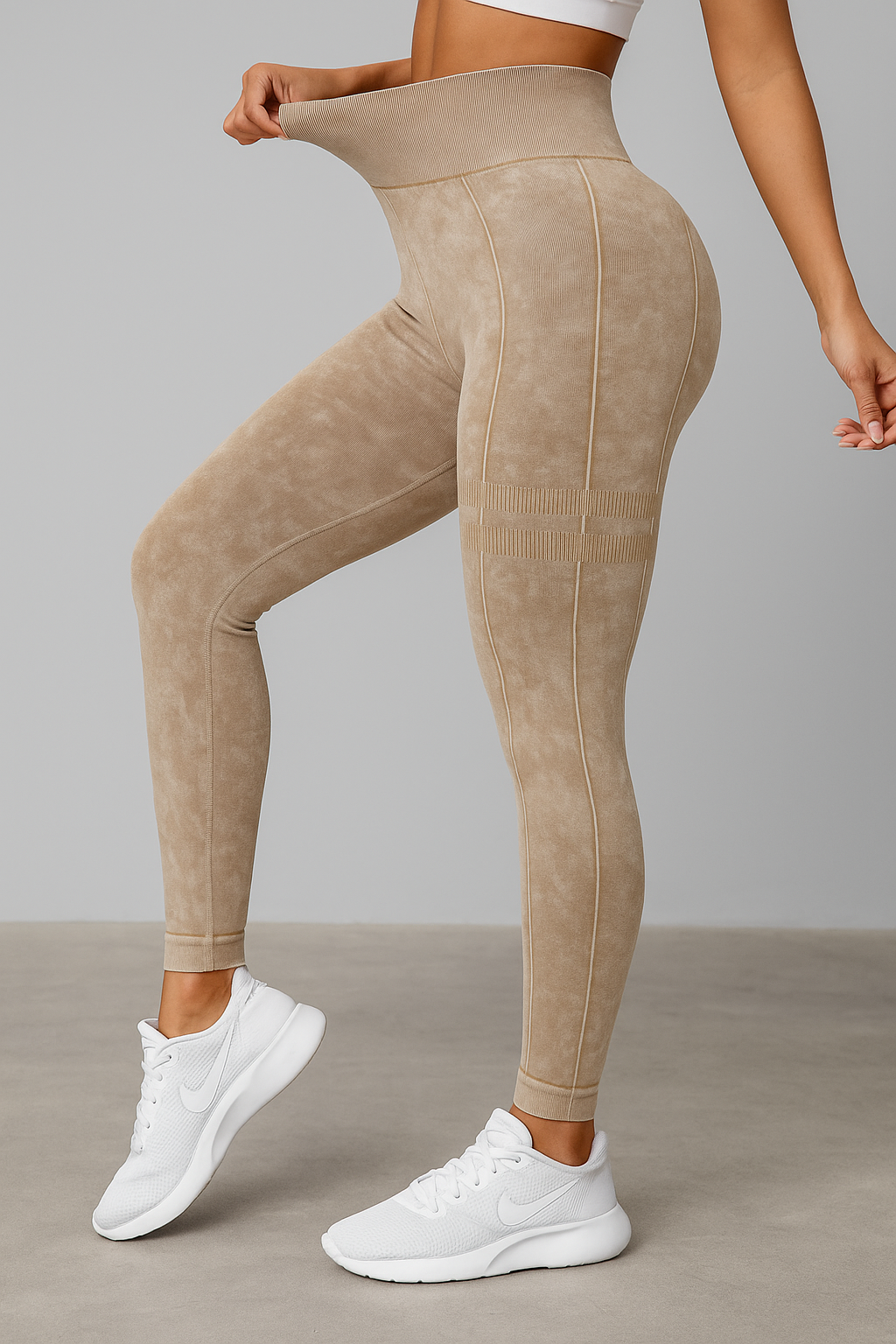 ContourFlex Sculpt Leggings – Stone Washed Beige