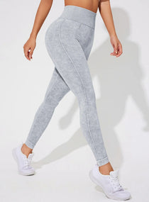 ContourFlex Sculpt Leggings – Stone Washed Light Gray - VECTOR SPORTSWEAR