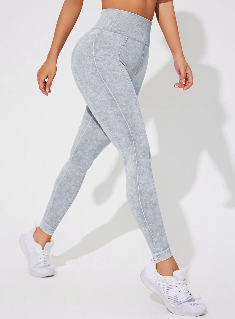 ContourFlex Sculpt Leggings – Stone Washed Light Gray - VECTOR SPORTSWEAR