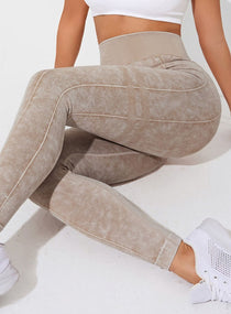 ContourFlex Sculpt Leggings – Stone Washed Beige - VECTOR SPORTSWEAR