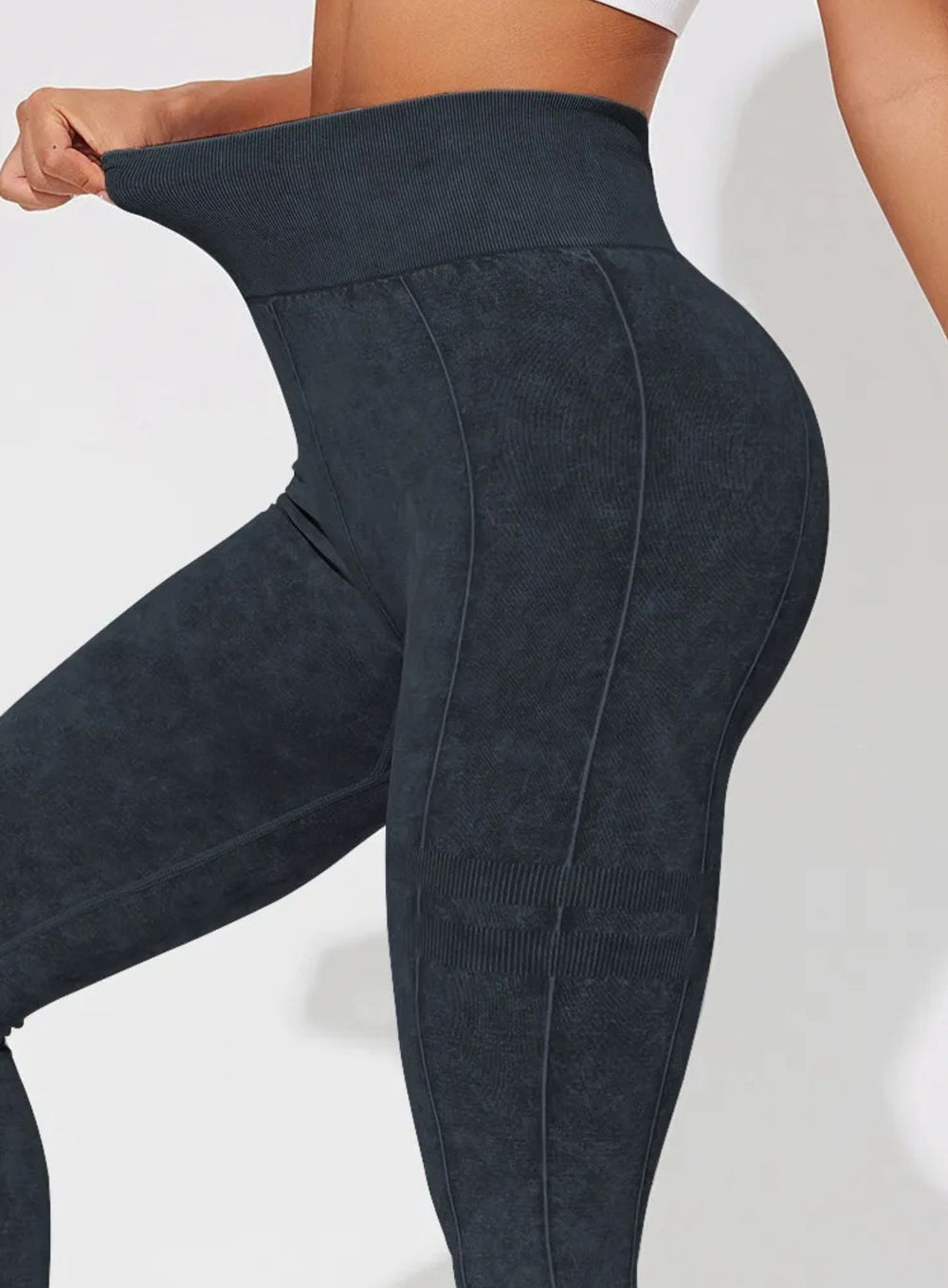 ContourFlex Sculpt Leggings – Stone Washed Black - VECTOR SPORTSWEAR