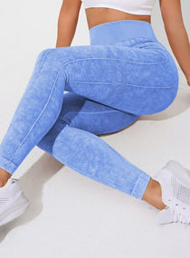 ContourFlex Sculpt Leggings – Stone Washed Blue - VECTOR SPORTSWEAR
