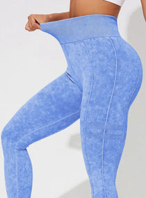 ContourFlex Sculpt Leggings – Stone Washed Blue - VECTOR SPORTSWEAR