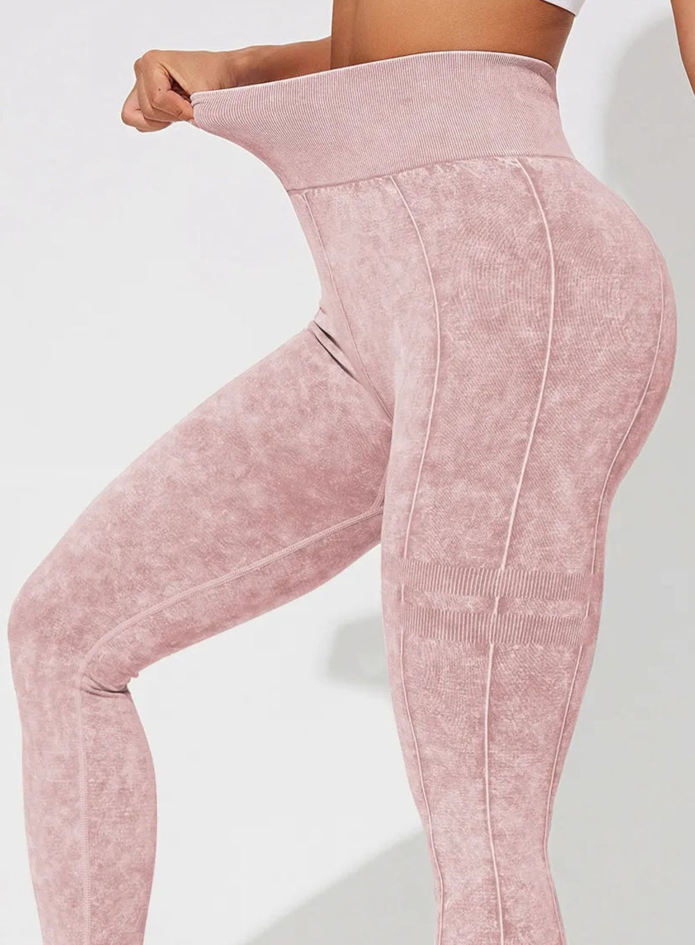 ContourFlex Sculpt Leggings – Stone Washed Pink - VECTOR SPORTSWEAR