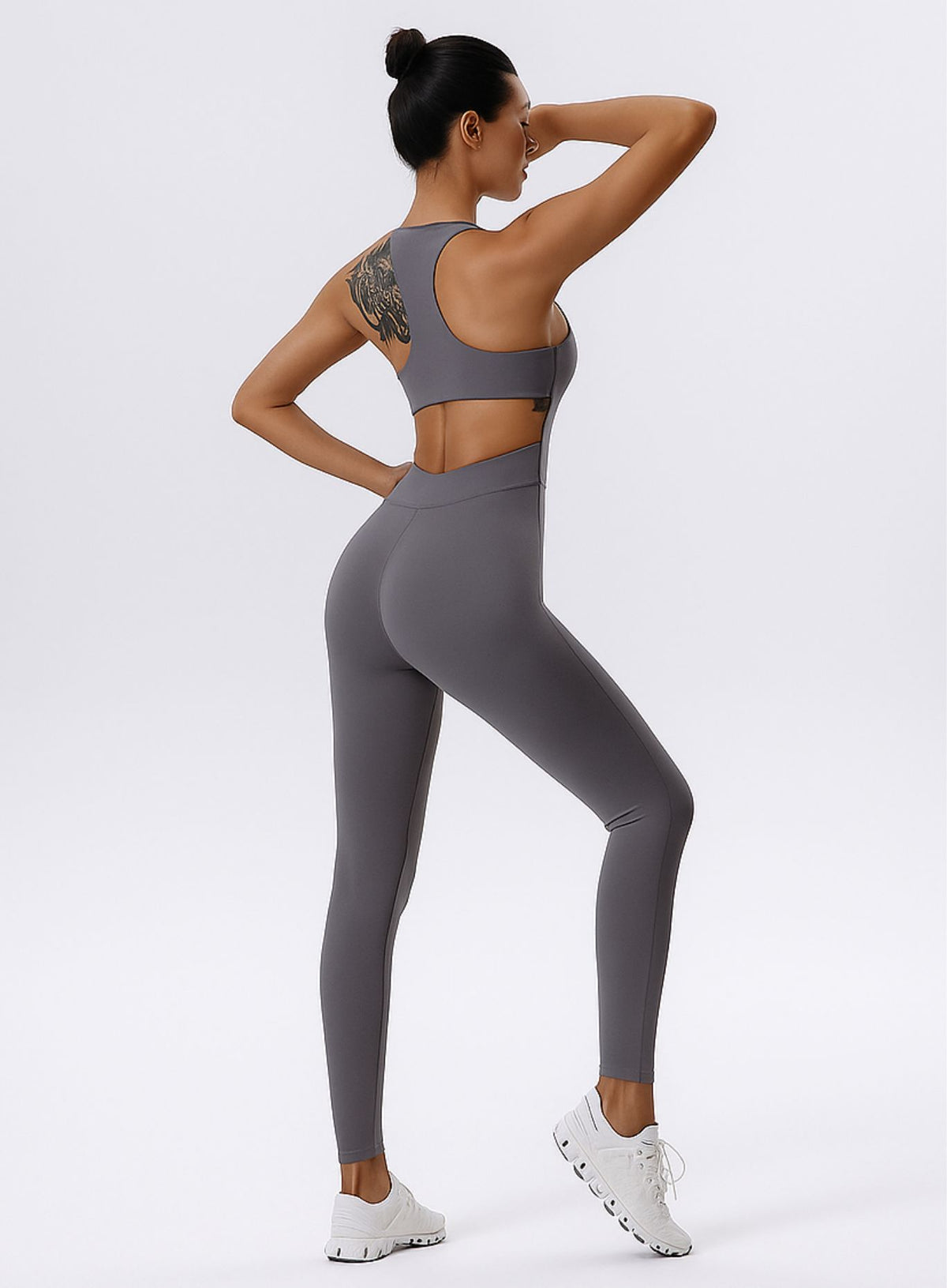 CoreSync™ Sleeveless Jumpsuit - Gray - VECTOR SPORTSWEAR Main image